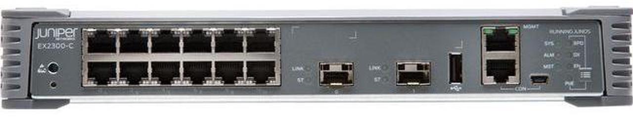 Alt view image 4 of 6 - Juniper EX2300-C Compact Ethernet Switch - 12 Ports - Manageable - Gigabit Ethernet, 10 Gigabit Ethernet - 10/100/1000Base-T, 10GBase-X - 3 Layer Supported - Modular   EX2300-C-12P-TAA
