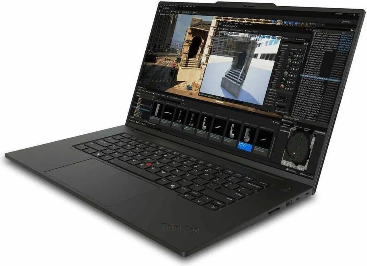 Alt view image 3 of 8 - Lenovo ThinkPad P1 Gen 7 21KV0006US 16" Touchscreen Mobile Workstation - Intel Core Ultra 7 155H - Intel Evo Platform - 32 GB - 1 TB SSD - Black - Windows 11 Pro - NVIDIA RTX 2000 8GB   21KV0006US