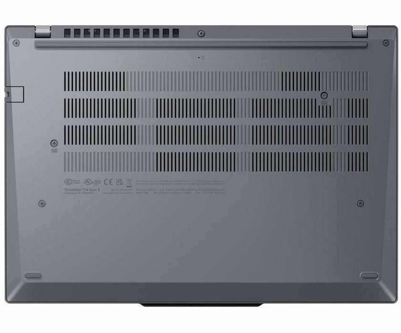 Alt view image 3 of 8 - Lenovo ThinkPad T14 Gen 5 21ML0054US 14" Touchscreen Notebook - WUXGA - Intel Core Ultra 7 155U - 16 GB - 1 TB SSD - English Keyboard - Gray - Intel Chip - 1920 x 1200 - Windows 11 Pro - Intel -
