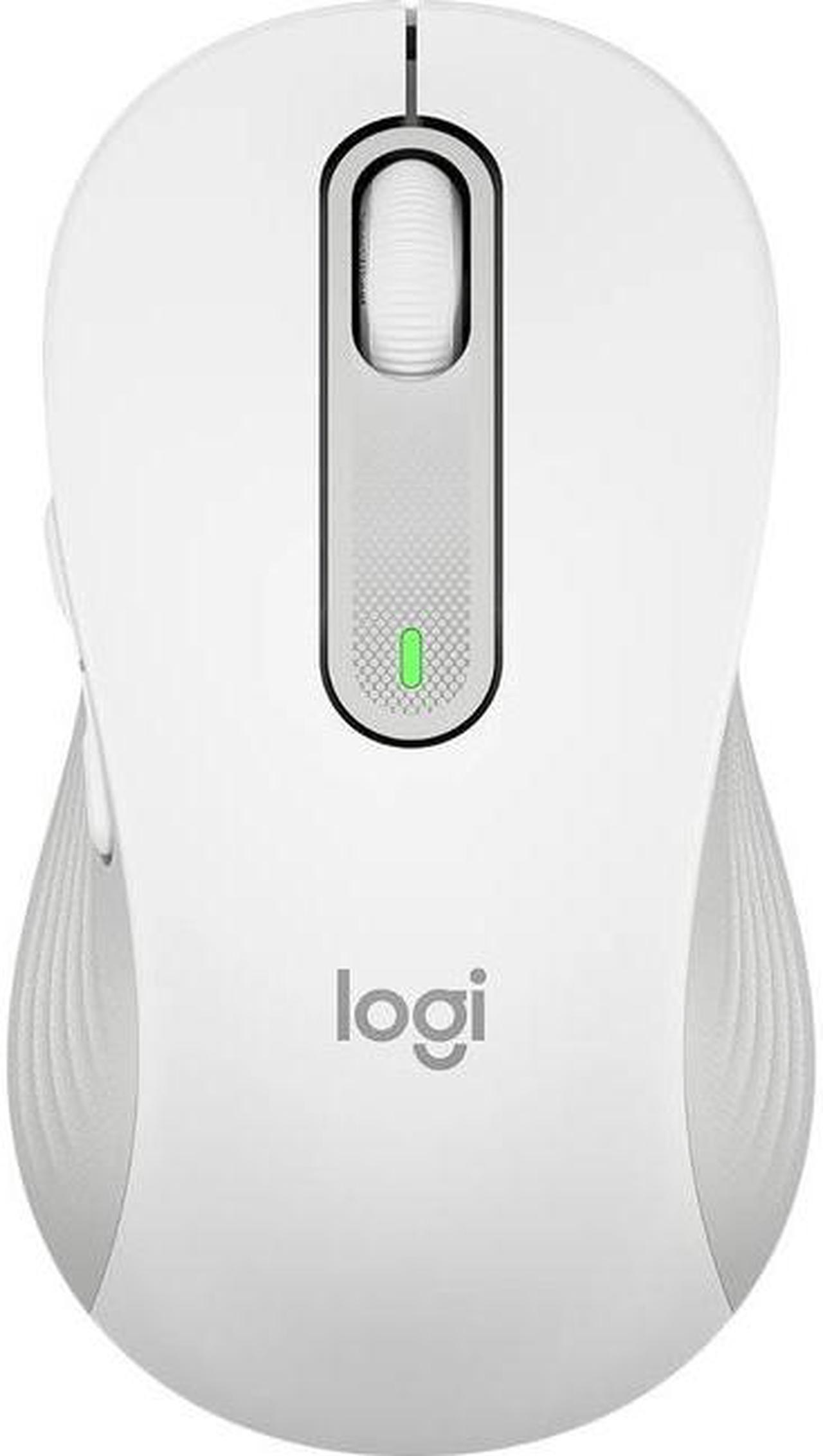 Logitech Signature M650 Mouse - Optical - Wireless - Bluetooth - Raw White - USB - 2000 dpi - Scroll Wheel - 5 Button(s) - 5 Programmable Button(s) - Large Hand/Palm Size - Right-handed