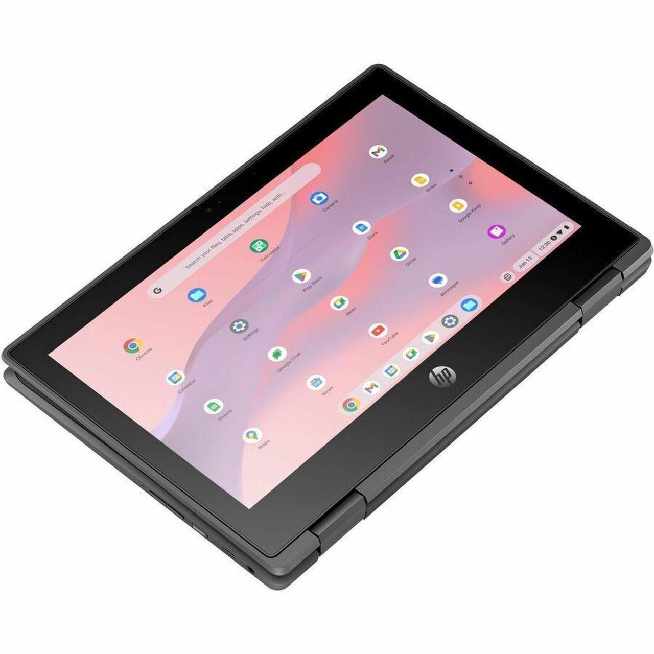 Alt view image 3 of 8 - HP Fortis G5 11.6" Touchscreen Chromebook -  Intel N-Series N100 - 8 GB - 64 GB Flash Memory - Intel Chip - 1366 x 768 - ChromeOS - Intel UHD Graphics - BrightView - Front Camera/Webcam  9R397UT#ABA