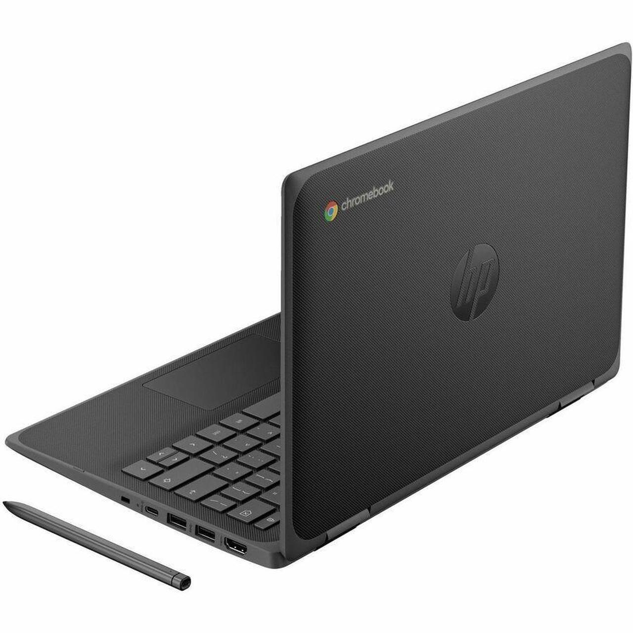 Alt view image 6 of 8 - HP Fortis G5 11.6" Touchscreen Chromebook -  Intel N-Series N100 - 8 GB - 64 GB Flash Memory - Intel Chip - 1366 x 768 - ChromeOS - Intel UHD Graphics - BrightView - Front Camera/Webcam  9R397UT#ABA