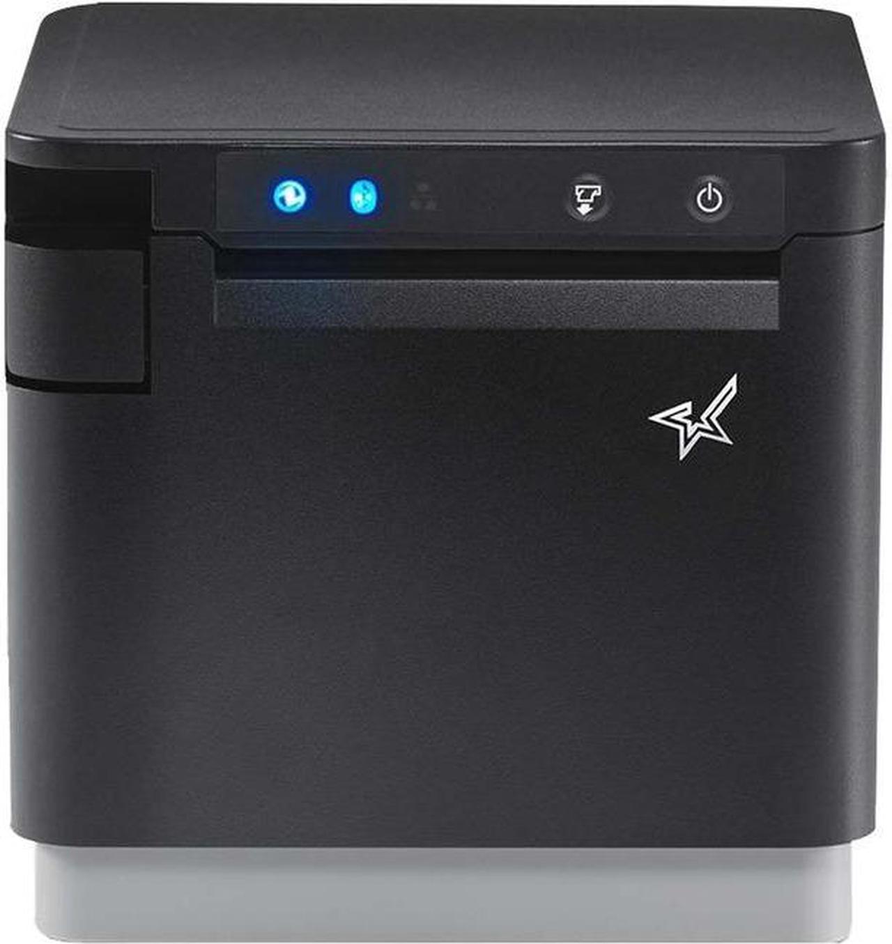 Star Micronics mC-Print3, Thermal, WLAN, Ethernet (LAN), USB, Lightning, Bluetooth (MFi), CloudPRNT - 3" Receipt Printer - 250mm/sec - Monochrome - Auto Cutter - Black Color - External Power Supp