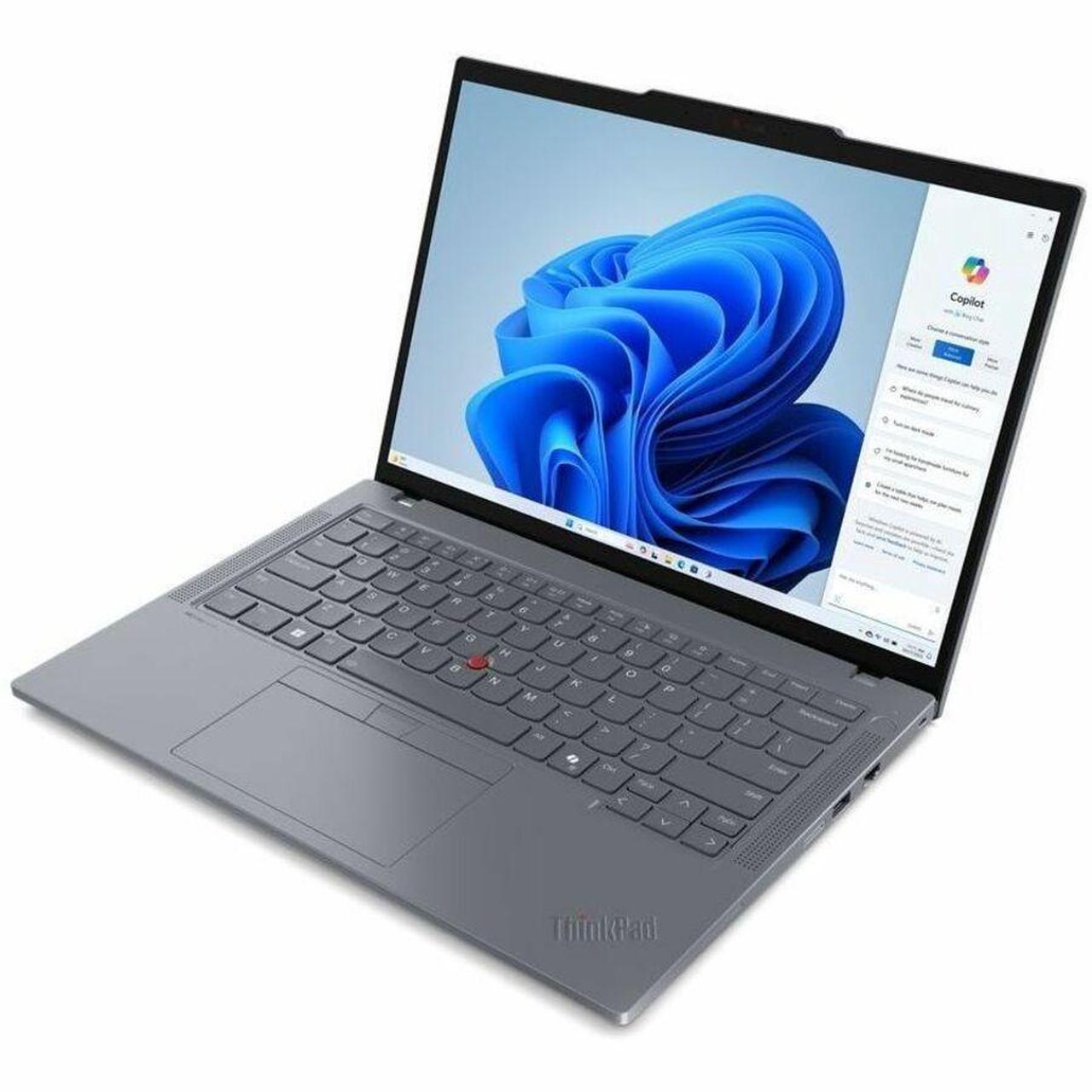 Alt view image 5 of 8 - Lenovo ThinkPad T14 Gen 5 21MC000JUS 14" Touchscreen Notebook - WUXGA - AMD Ryzen 5 PRO 8540U - 16 GB - 512 GB SSD - English Keyboard - Gray - AMD Chip - 1920 x 1200 - Windows 11 Pro - AMD Radeon