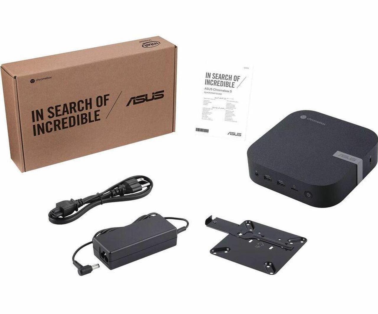 Alt view image 4 of 7 - Asus Chromebox 5 CHROMEBOX5-S7057UNENT-WC Chromebox - Intel Core i7 12th Gen i7-1260P - 16 GB - Mini PC - Eco Black - Intel Chip - ChromeOS - Intel Iris Xe Graphics DDR4 SDRAM
