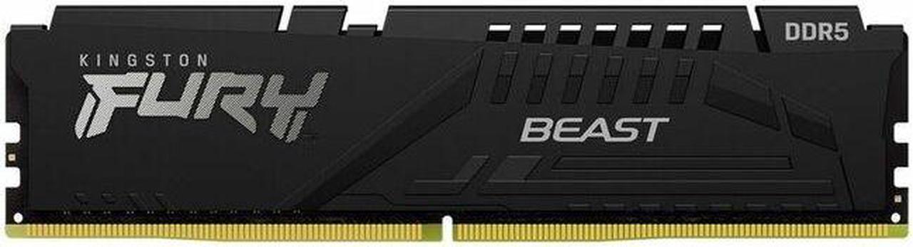 Kingston FURY Beast 16GB DDR5 SDRAM Memory Module - For Motherboard - 16 GB (1 x 16GB) - DDR5-6000/PC5-48000 DDR5 SDRAM - 6000 MHz Single-rank Memory - CL36 - 1.35 V - Non-ECC - Unbuffered - 288-pin -