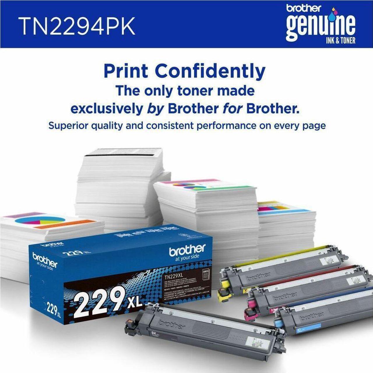 Alt view image 15 of 16 - Brother Genuine TN2294PK Standard Yield Toner Cartridge B/C/M/Y Multi-Pack