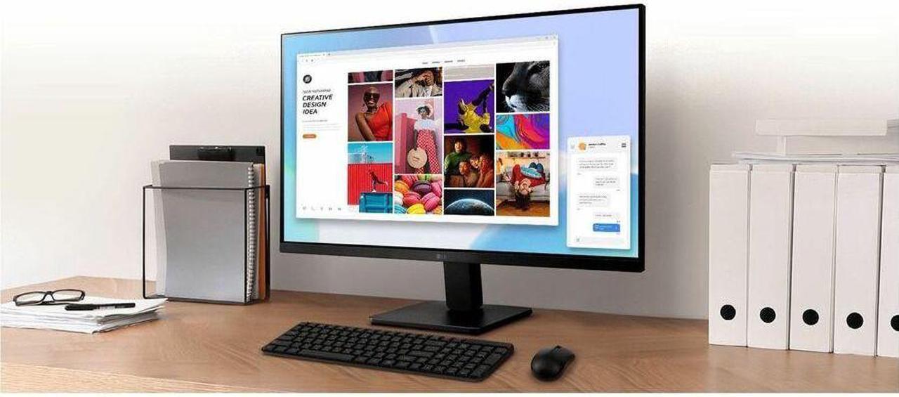 Alt view image 4 of 7 - LG 27BR400-B 27" Class Full HD LCD Monitor - 16:9 - 27" Viewable - In-plane Switching (IPS) Technology - 1920 x 1080 - 16.7 Million Colors - FreeSync - 250 Nit - 5 ms - HDMI - VGA