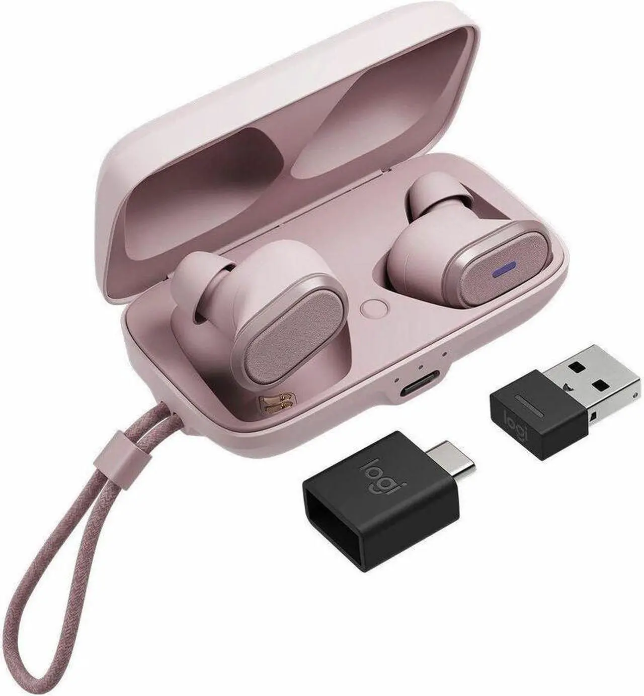 Alt view image 5 of 6 - Logitech Zone True Wireless - Stereo - USB Type A - True Wireless - Bluetooth - 98.4 ft - 20 Hz - 20 kHz - Earbud - Binaural - In-ear - Noise Cancelling, Omni-directional, MEMS Technology Microphone -