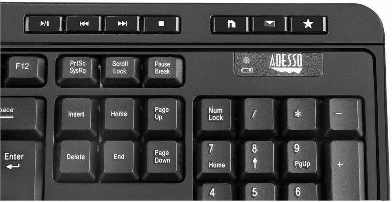 Alt view image 12 of 17 - Adesso Antimicrobial Wireless Desktop Keyboard and Mouse