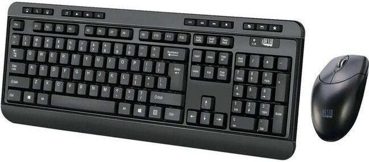 Alt view image 8 of 17 - Adesso Antimicrobial Wireless Desktop Keyboard and Mouse