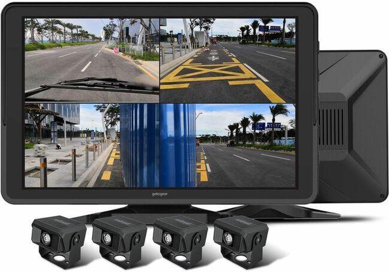 Alt view image 8 of 20 - GekoGear 4 Channel 1080P Dash Cam For Trucks With a 10.1" IPS Screen