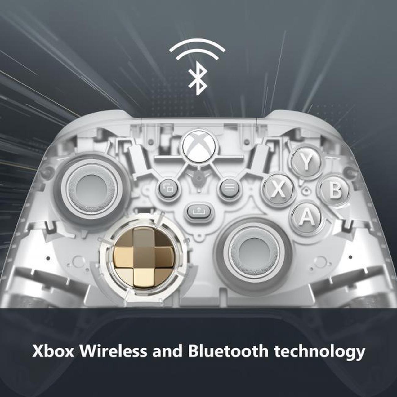Alt view image 5 of 8 - Xbox Wireless Controller Ghost Cipher Special Edition - Wireless & Bluetooth Connectivity - New Hybrid D-Pad - New Share Button - Featuring Textured Grip - Easily Pair & Switch Between Devices