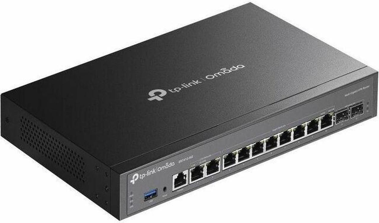 TP-Link Omada Multi-Gigabit VPN Router - 10 Ports - 10 WAN Port(s) - Management Port - 2.0 SFP (mini-GBIC) Slots - 1 GB - 2.5 Gigabit Ethernet - IEEE 802.1Q, IEEE 802.3, IEEE 802.3u, IEEE 802.3ab, IEE