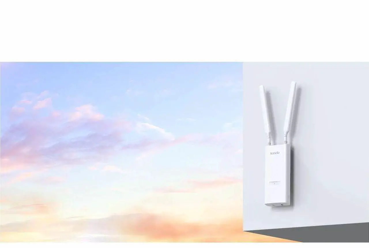 Alt view image 3 of 15 - Tenda OAP1200 Dual Band IEEE 802.11 a/b/g/n/ac 1.14 Gbit/s Wireless Access Point - Indoor/Outdoor - 2.40 GHz, 5 GHz - 2 x External Antenna(s) - External - MIMO Technology - Multi User MIMO - 1 x Netwo