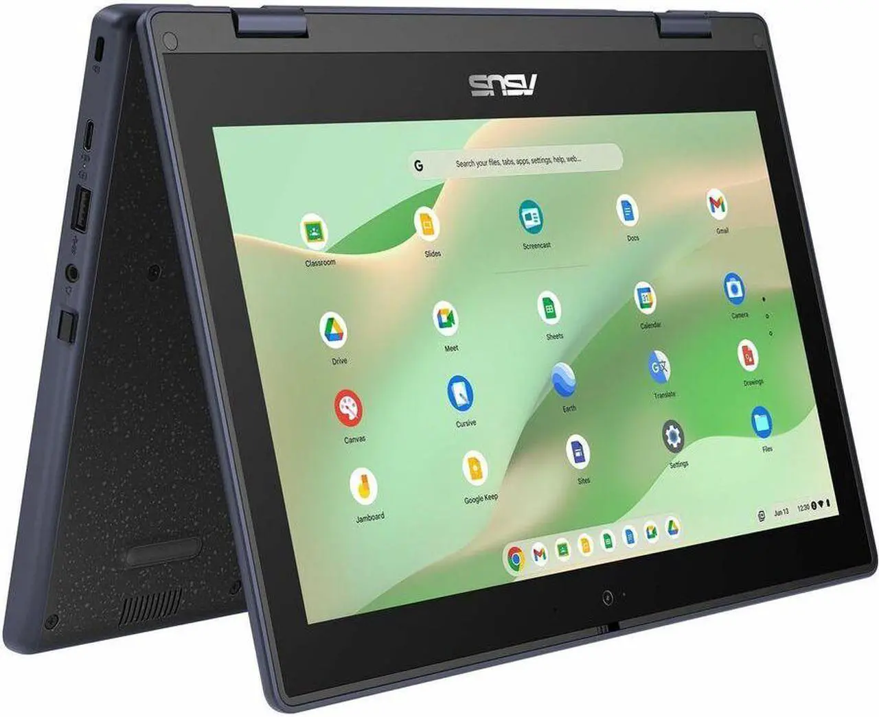 Alt view image 4 of 11 - Asus Chromebook CR11 CR1104CGA-YZ42 11.6" Rugged Chromebook - HD - Intel N-Series N100 - 4 GB - 32 GB Flash Memory - Mineral Gray