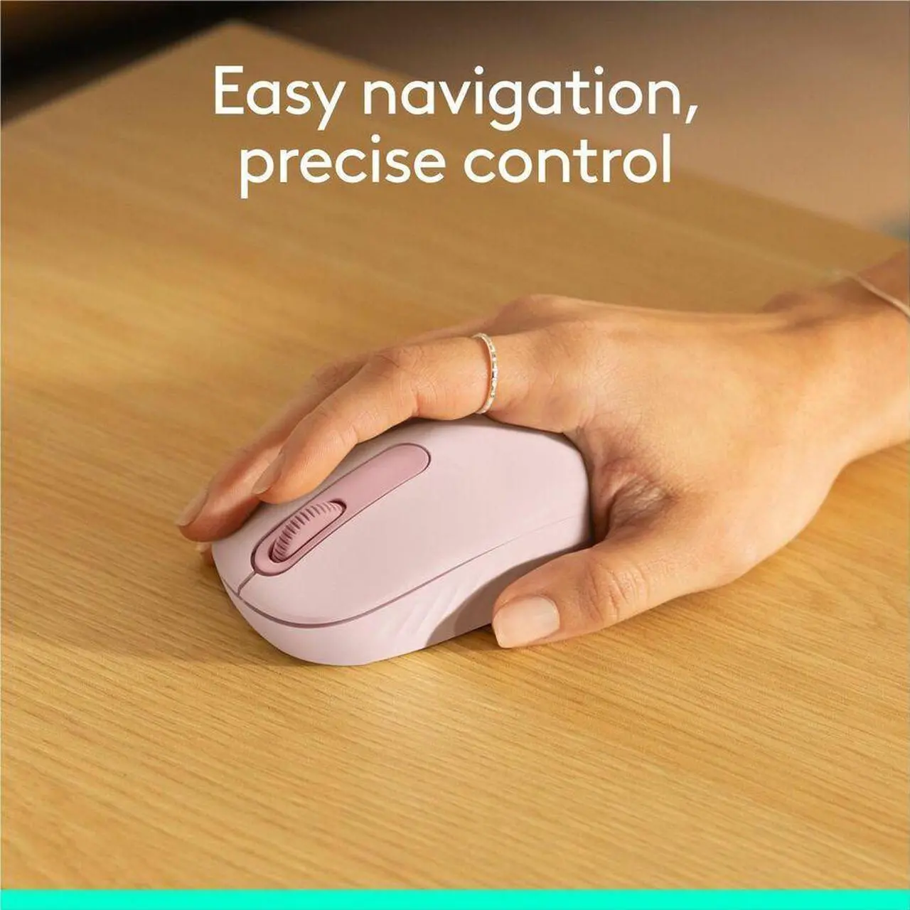 Alt view image 3 of 7 - Logitech M196 Bluetooth Wireless Mouse, Compact and Portable Mouse for Laptops, Tablets and More, 12-Month Battery, Smooth Tracking, Compatible With PC and Mac, Windows and macOS (Rose) - Optical - Wi