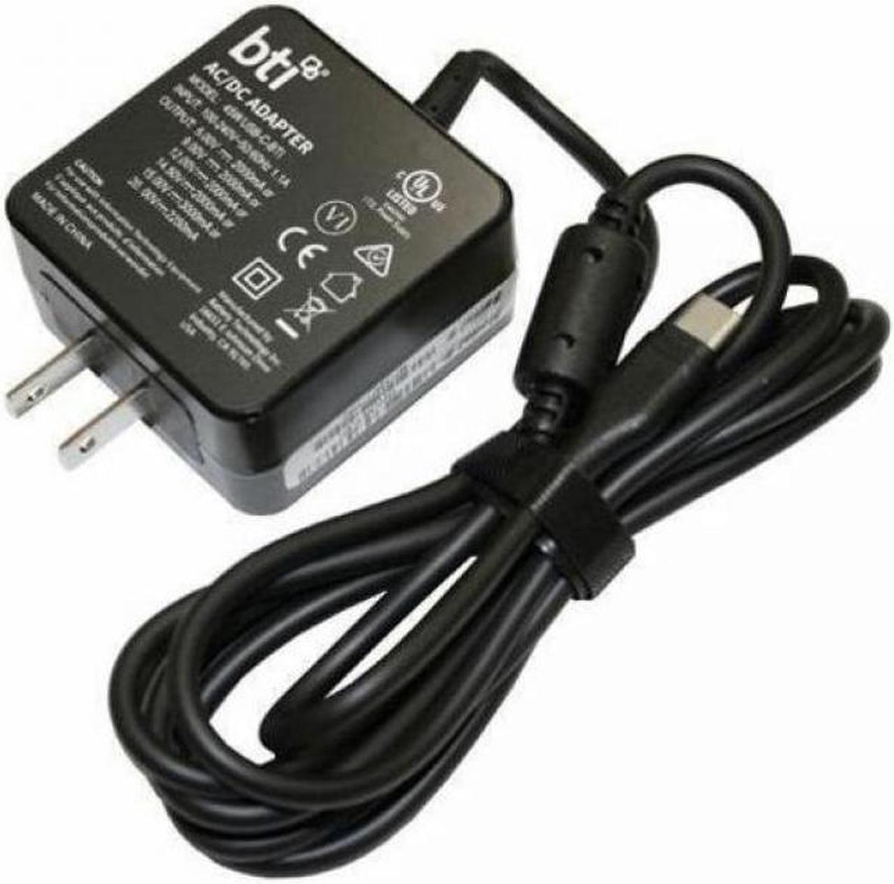 Main image of BTI 5A10W86249-BTI 45W TYPE-C AC ADAPTER FOR LENOVO 100w Gen 3, 300w Gen 3, 500w Gen 3, 100e Chromebook Gen 3, 500e Chromebook Gen 3, 14e Chromebook Gen 2 - 45 W - 120 V AC, 230 V AC Input - 5 V DC/3