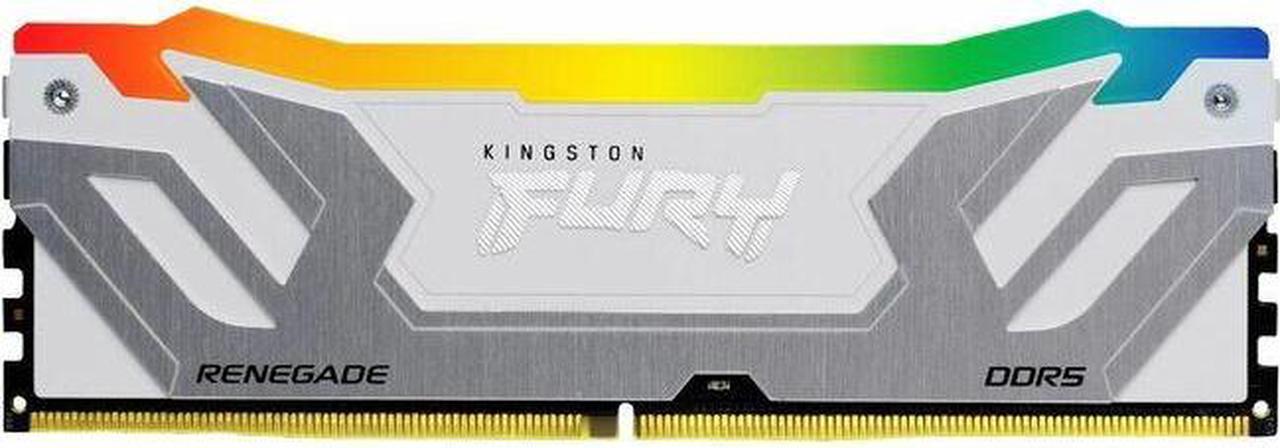 Kingston FURY Renegade RAM Module - 24 GB - RGB - DDR5-8400/PC5-67200 DDR5 SDRAM - 8400 MHz Single-rank Memory - CL40 - 1.45 V - On-die ECC - Unbuffered - 288-pin - DIMM - Lifetime Warranty