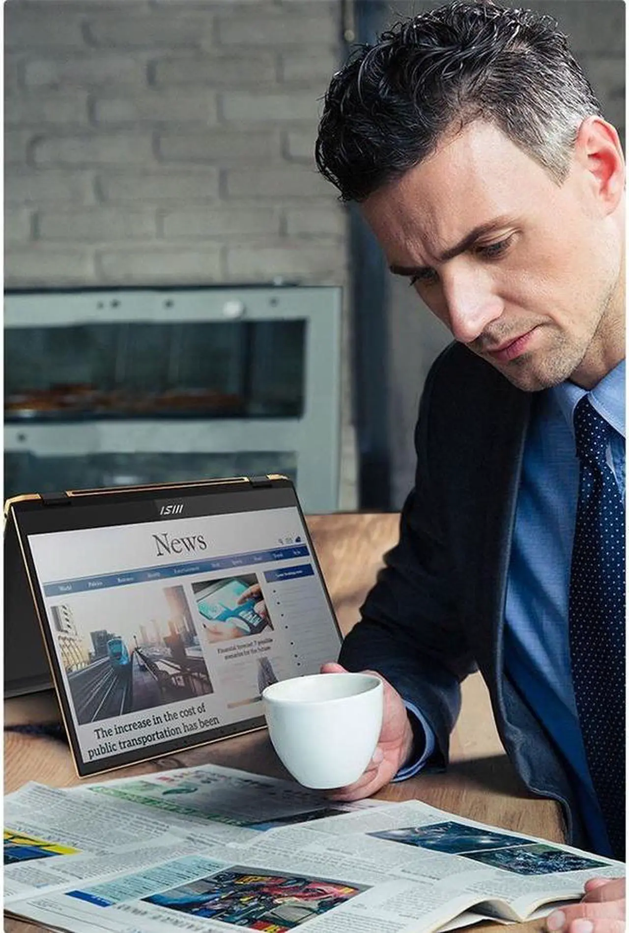Alt view image 18 of 20 - MSI Summit E13 Flip EVO 2-in-1 Convertible Laptop (A13MT-234US) Intel Core i7-1360P, 32GB RAM, 1TB SSD, 13.4-inch FHD 1920x1200 Touch Panel, Win11 Home, Webcam, Backlit KB, MicroSD Reader