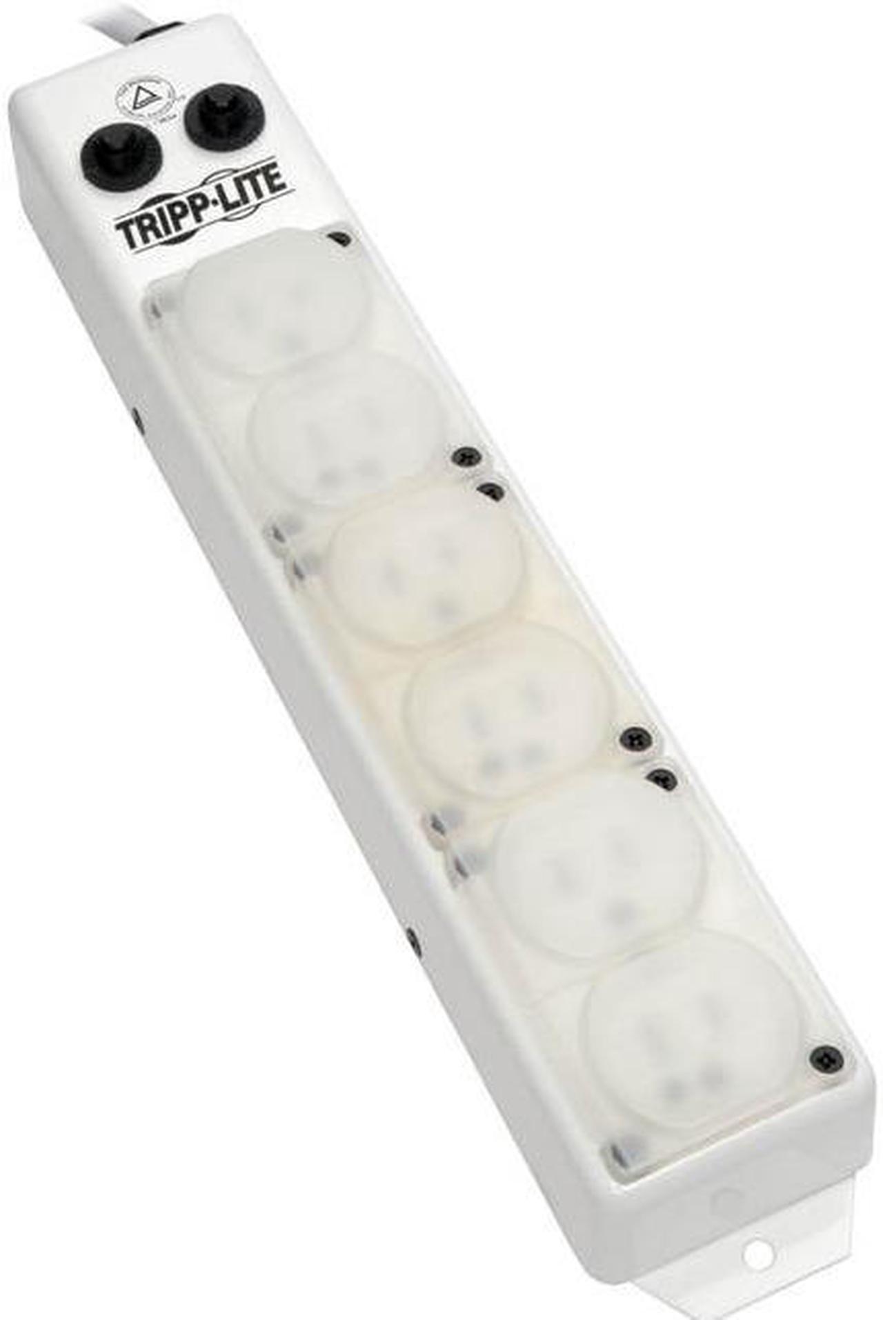 Eaton Tripp Lite Series Safe-IT UL 1363A Medical-Grade Power Strip for Patient Care Vicinities, 6 Hospital-Grade Outlets, Load Monitor, Safety Covers, Antimicrobial, 15 ft. (4.6 m) Cord - NEMA 5-15P-H