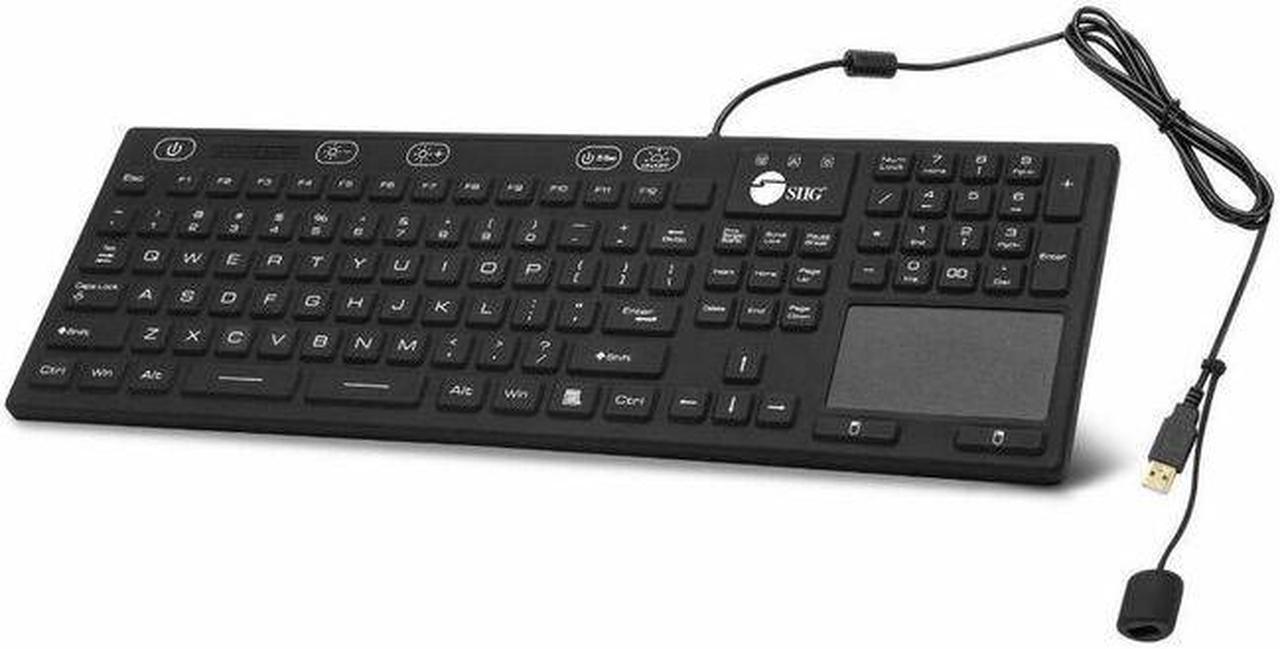 Main image of SIIG Industrial/Medical Washable & Dustproof Keyboard w/ Touchpad - Industrial/Medical Grade Washable & Dustproof Keyboard with Touchpad - USB Keyboard - IP68 Compliant - 110-key Layout - 5 le