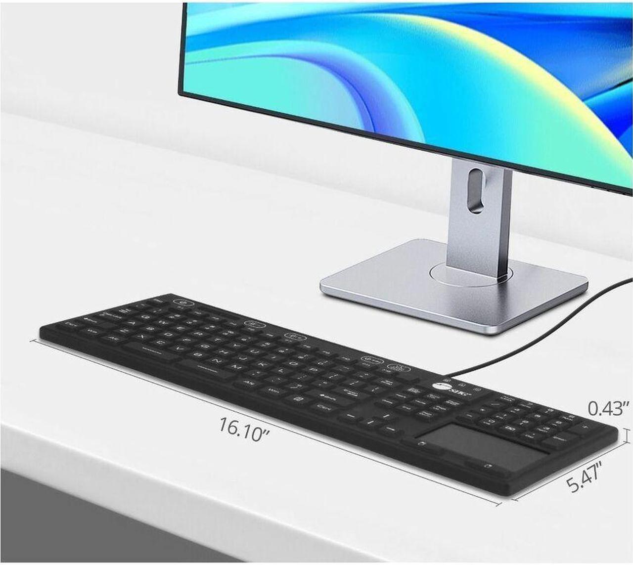Alt view image 3 of 9 - SIIG Industrial/Medical Washable & Dustproof Keyboard w/ Touchpad - Industrial/Medical Grade Washable & Dustproof Keyboard with Touchpad - USB Keyboard - IP68 Compliant - 110-key Layout - 5 le