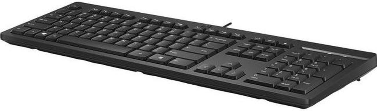 HP 125 Wired Keyboard - Cable Connectivity - USB Interface - English (US) - Chromebook, Notebook - PC - Plunger Keyswitch