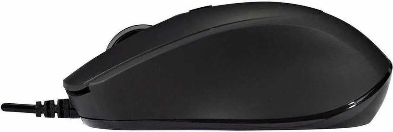 Alt view image 2 of 7 - V7 MU350 USB Wired Professional Silent Mouse - Optical - 1.6m Cable - Black - USB - 2500 dpi - Scroll Wheel - 4 Button(s) - Soft Touch - Quiet Clicks - Plug and Play - V7 MU350 USB Wired Professional