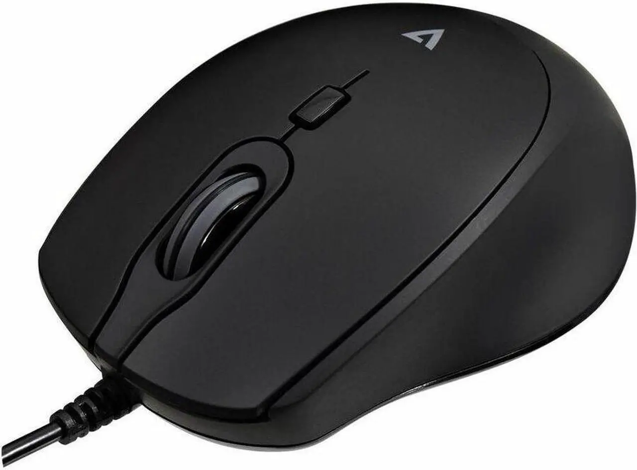 Alt view image 6 of 7 - V7 MU350 USB Wired Professional Silent Mouse - Optical - 1.6m Cable - Black - USB - 2500 dpi - Scroll Wheel - 4 Button(s) - Soft Touch - Quiet Clicks - Plug and Play - V7 MU350 USB Wired Professional
