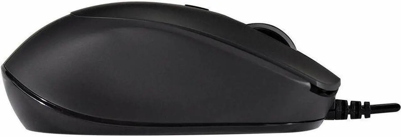 Alt view image 5 of 7 - V7 MU350 USB Wired Professional Silent Mouse - Optical - 1.6m Cable - Black - USB - 2500 dpi - Scroll Wheel - 4 Button(s) - Soft Touch - Quiet Clicks - Plug and Play - V7 MU350 USB Wired Professional