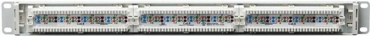 Alt view image 2 of 8 - Eaton Tripp Lite Series 24-Port Cat6 Patch Panel - 4PPoE Compliant, 110/Krone, 568A/B, RJ45 Ethernet, 1U Rack-Mount, White, TAA - 24 Port(s) - 24 x RJ-45 - 1U High - Category 6, Category 5, Category 5