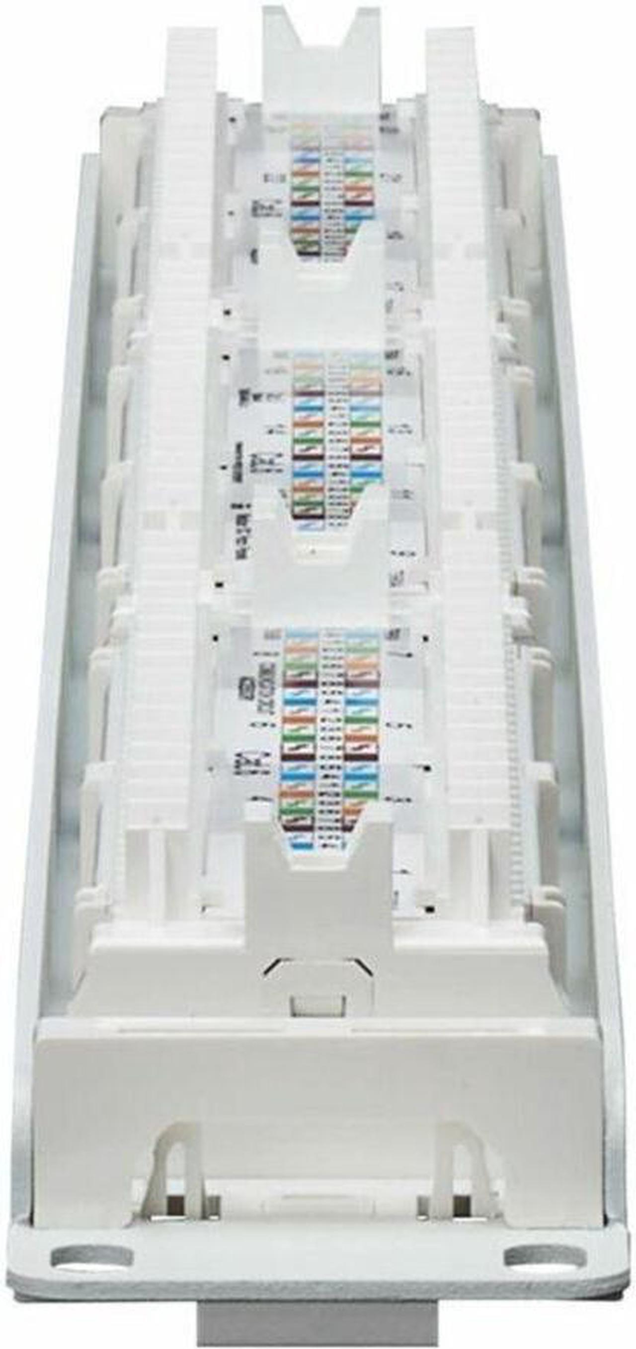 Alt view image 5 of 8 - Eaton Tripp Lite Series 24-Port Cat6 Patch Panel - 4PPoE Compliant, 110/Krone, 568A/B, RJ45 Ethernet, 1U Rack-Mount, White, TAA - 24 Port(s) - 24 x RJ-45 - 1U High - Category 6, Category 5, Category 5
