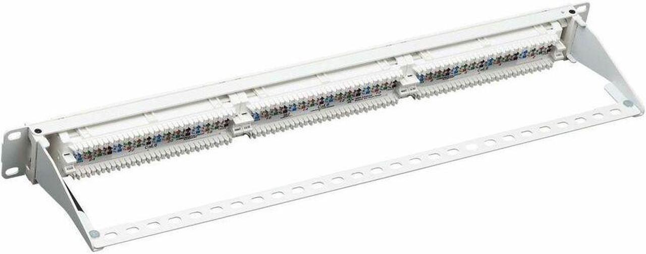 Alt view image 6 of 8 - Eaton Tripp Lite Series 24-Port Cat6 Patch Panel - 4PPoE Compliant, 110/Krone, 568A/B, RJ45 Ethernet, 1U Rack-Mount, White, TAA - 24 Port(s) - 24 x RJ-45 - 1U High - Category 6, Category 5, Category 5
