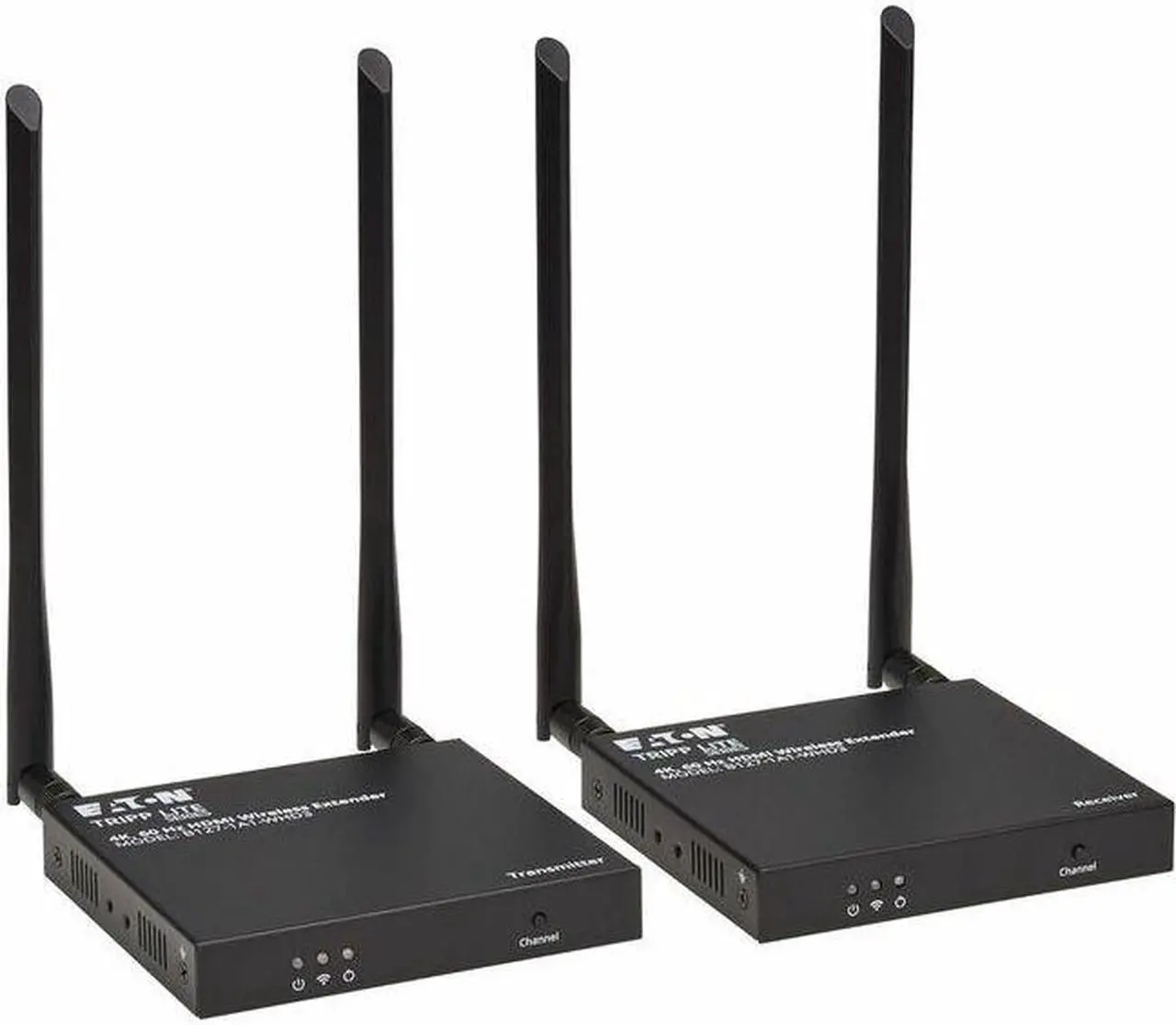 Main image of Eaton Tripp Lite Series HDMI over Wireless Extender Kit w IR, 4K 60 Hz, Wireless HDMI, Switchable Channel, Up to 164 ft. (50 m) - 164.04 ft Range - 1 x HDMI In - 2 x HDMI Out - 1 - 1 - 1080p, 720p - 4