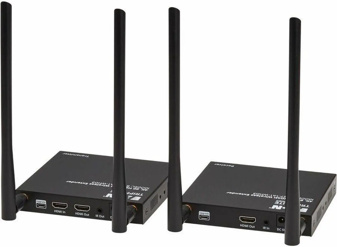 Alt view image 4 of 15 - Eaton Tripp Lite Series HDMI over Wireless Extender Kit w IR, 4K 60 Hz, Wireless HDMI, Switchable Channel, Up to 164 ft. (50 m) - 164.04 ft Range - 1 x HDMI In - 2 x HDMI Out - 1 - 1 - 1080p, 720p - 4