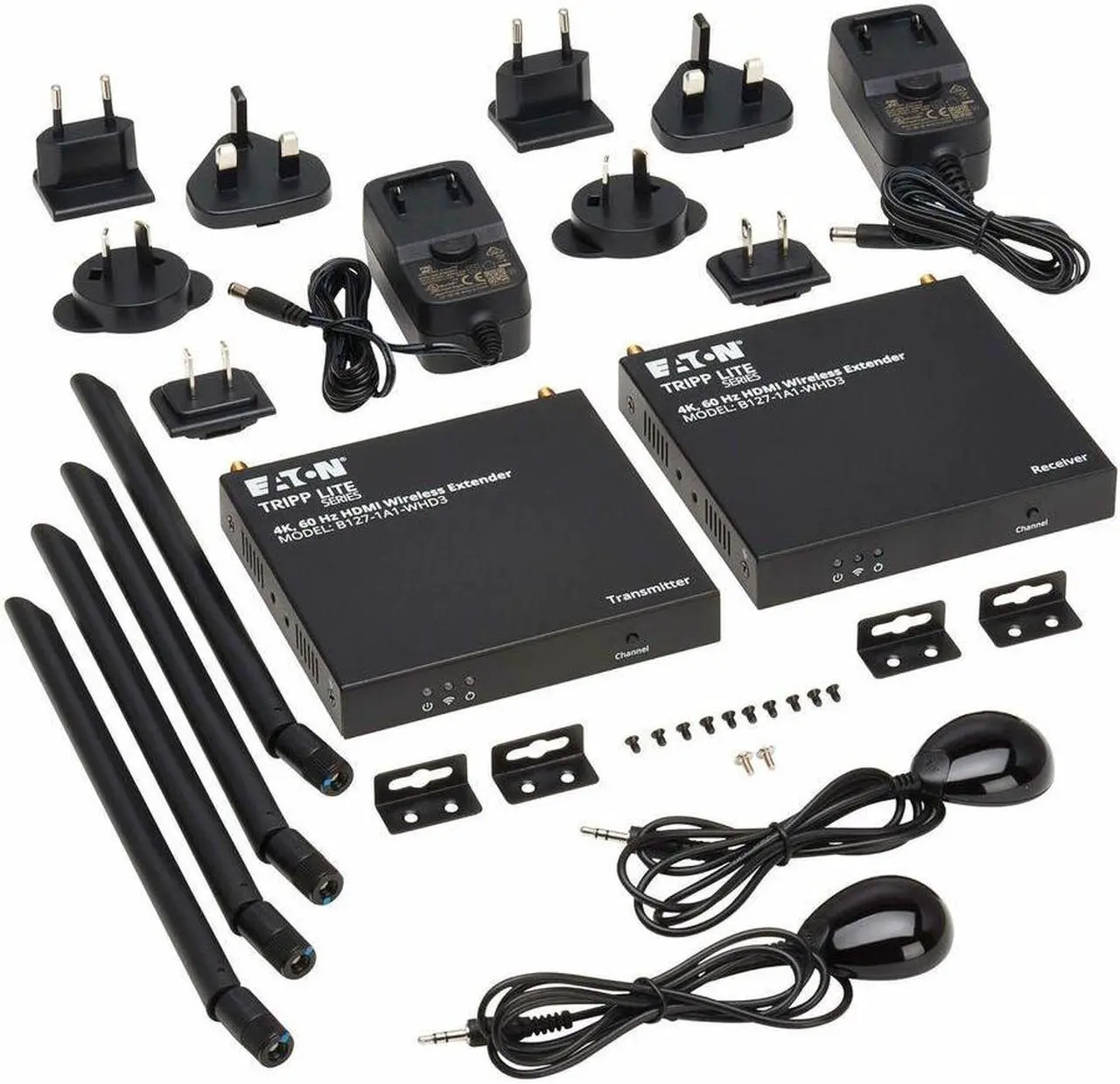 Alt view image 5 of 15 - Eaton Tripp Lite Series HDMI over Wireless Extender Kit w IR, 4K 60 Hz, Wireless HDMI, Switchable Channel, Up to 164 ft. (50 m) - 164.04 ft Range - 1 x HDMI In - 2 x HDMI Out - 1 - 1 - 1080p, 720p - 4