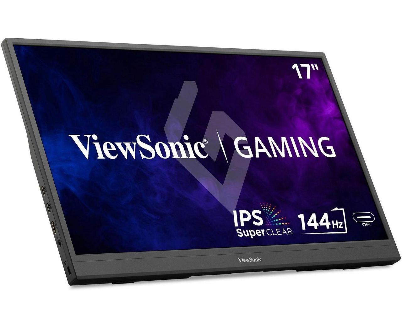 Alt view image 14 of 14 - ViewSonic VX1754 17 Inch 1080p IPS Portable Gaming Monitor with 144Hz, AMD FreeSync,2 Way Powered 60W USB C, Mini HDMI, and Built-in Stand with Protective Cover