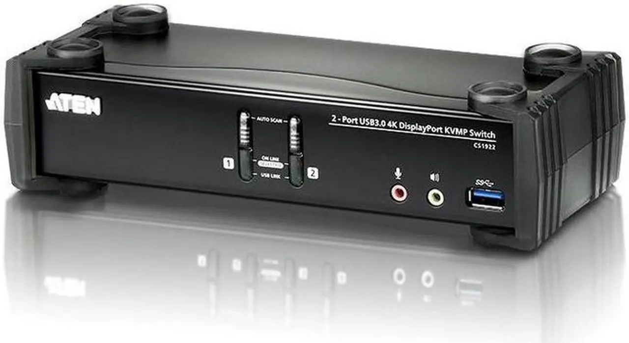 Alt view image 11 of 14 - ATEN CS1922 2-Port USB 3.0 4K DisplayPort KVMP Switch