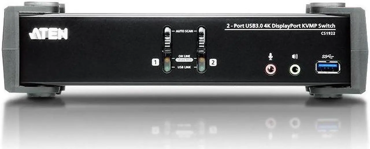 Alt view image 13 of 14 - ATEN CS1922 2-Port USB 3.0 4K DisplayPort KVMP Switch