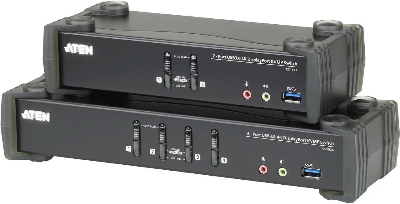 Alt view image 14 of 14 - ATEN CS1922 2-Port USB 3.0 4K DisplayPort KVMP Switch