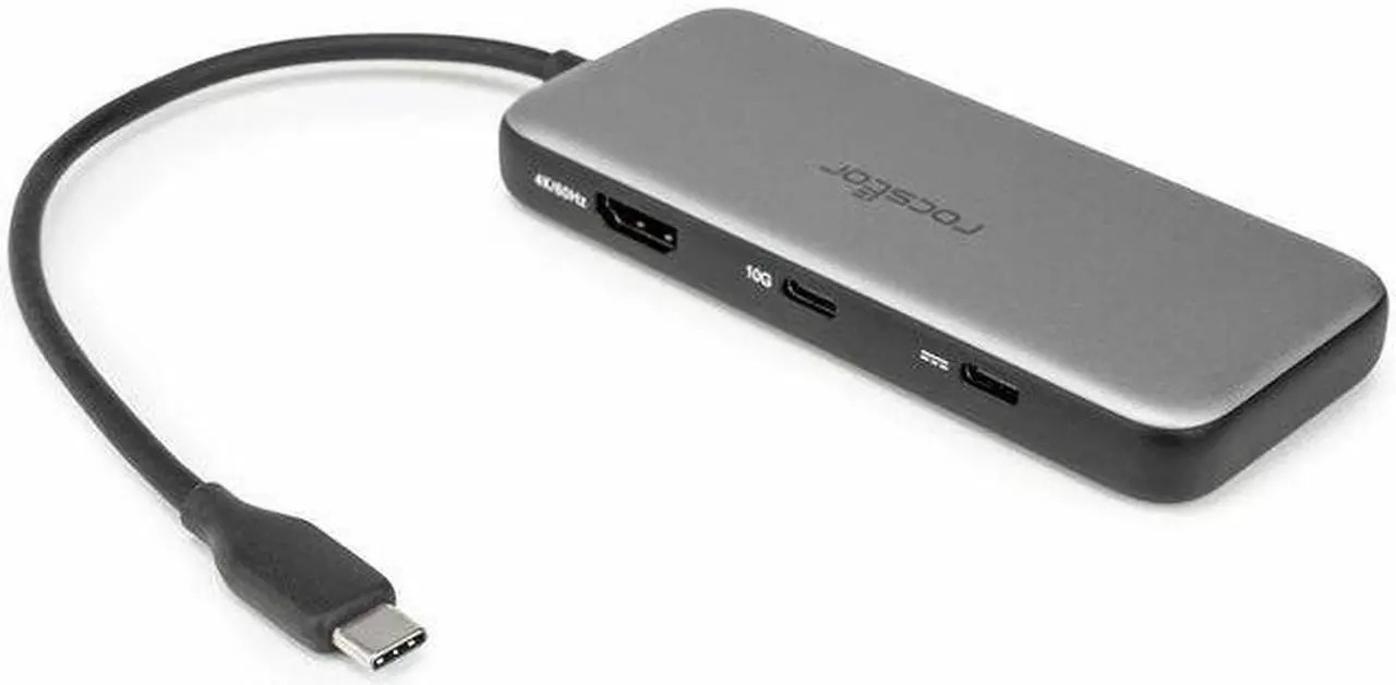 Main image of Rocstor Type-C to HDMI/USB-A 10GX2/Type-C 10G data/SD/TF/PD Charging with DP1.4 Alt mode - for Desktop PC/Notebook/Tablet/Smartphone/Monitor/Memory Card Reader - Charging Capability - Memory Card Read