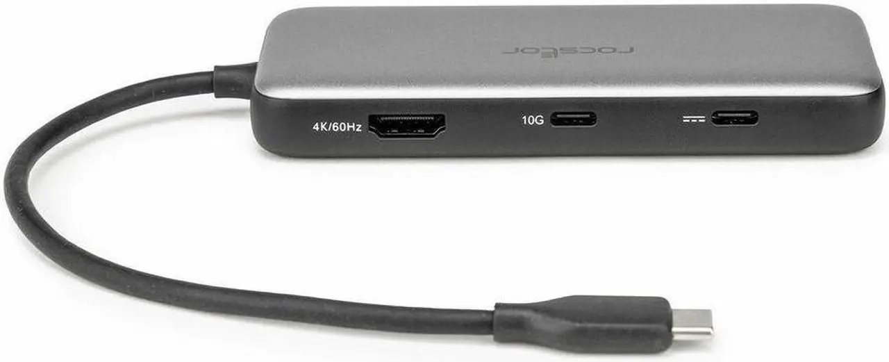 Alt view image 5 of 9 - Rocstor Type-C to HDMI/USB-A 10GX2/Type-C 10G data/SD/TF/PD Charging with DP1.4 Alt mode - for Desktop PC/Notebook/Tablet/Smartphone/Monitor/Memory Card Reader - Charging Capability - Memory Card Read