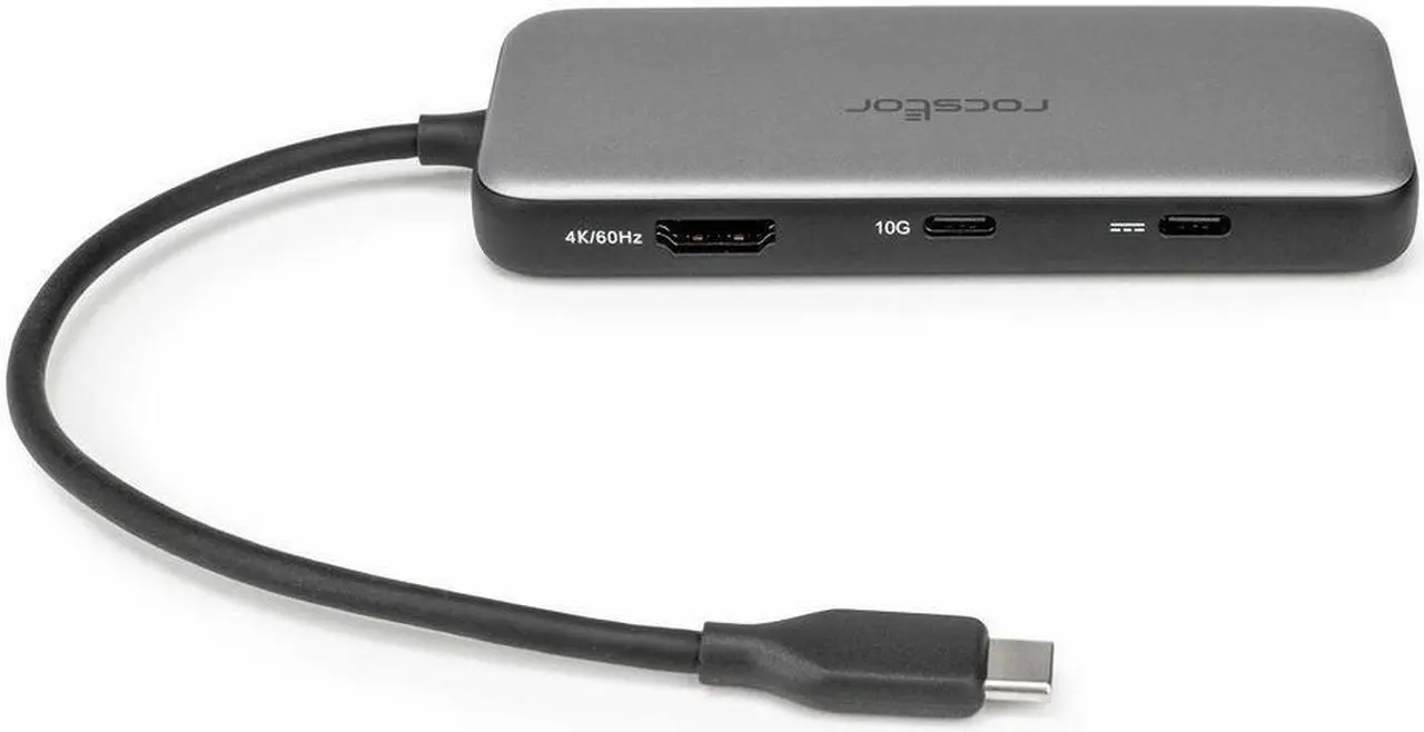 Alt view image 6 of 9 - Rocstor Type-C to HDMI/USB-A 10GX2/Type-C 10G data/SD/TF/PD Charging with DP1.4 Alt mode - for Desktop PC/Notebook/Tablet/Smartphone/Monitor/Memory Card Reader - Charging Capability - Memory Card Read