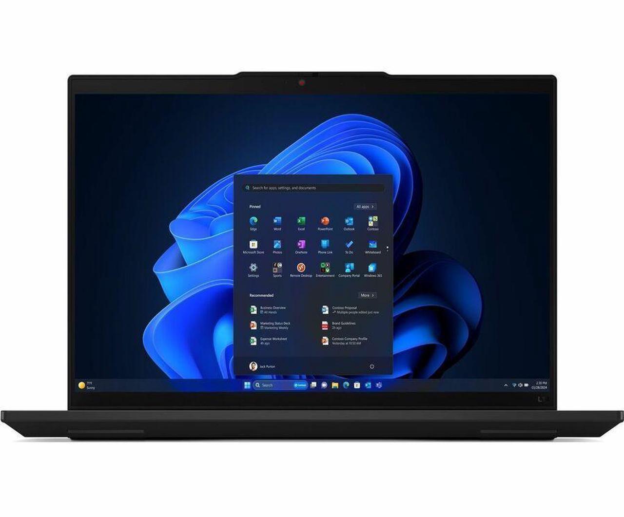 Alt view image 3 of 8 - Lenovo ThinkPad L14 Gen 5 21L1001SUS 14" Notebook - WUXGA - Intel Core Ultra 5 135U - vPro Technology - 16 GB - 256 GB SSD - English Keyboard - Black - Intel Chip - 1920 x 1200 - Windows 11 Pro -