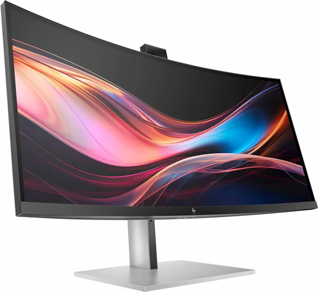 Alt view image 3 of 11 - HP 734pm 34" Class Webcam UW-QHD Curved Screen LED Monitor - 21:9 - 34" Viewable - In-plane Switching (IPS) Black Technology - Edge LED Backlight - 3440 x 1440 - FreeSync Premium - 400 Nit -