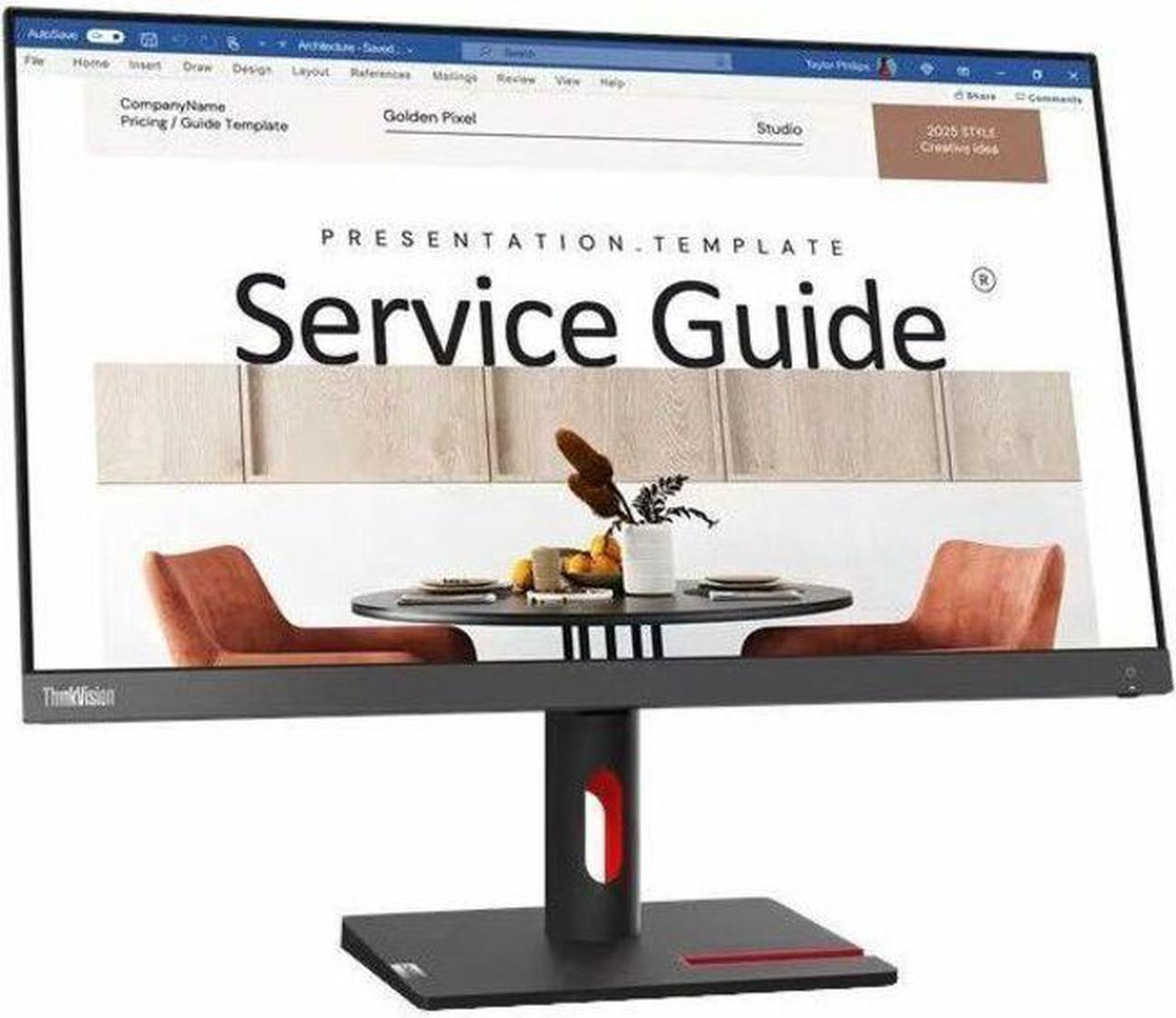 Alt view image 9 of 16 - Lenovo ThinkVision S24i-30 23.8 inch Monitor