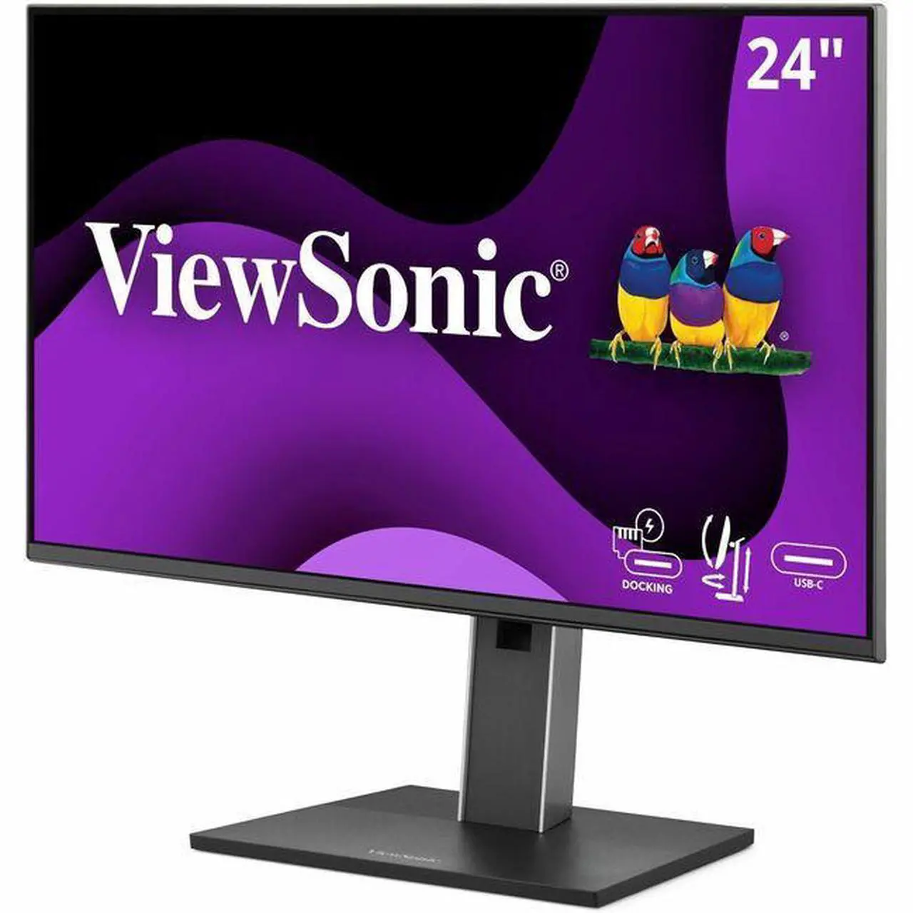 Alt view image 8 of 15 - ViewSonic VG2458 24 Inch 1080p IPS Docking Monitor with Advanced Ergonomics, 100W USB C, 5-port USB Hub, HDMI, DisplayPort, and Daisy Chain for Home and Office