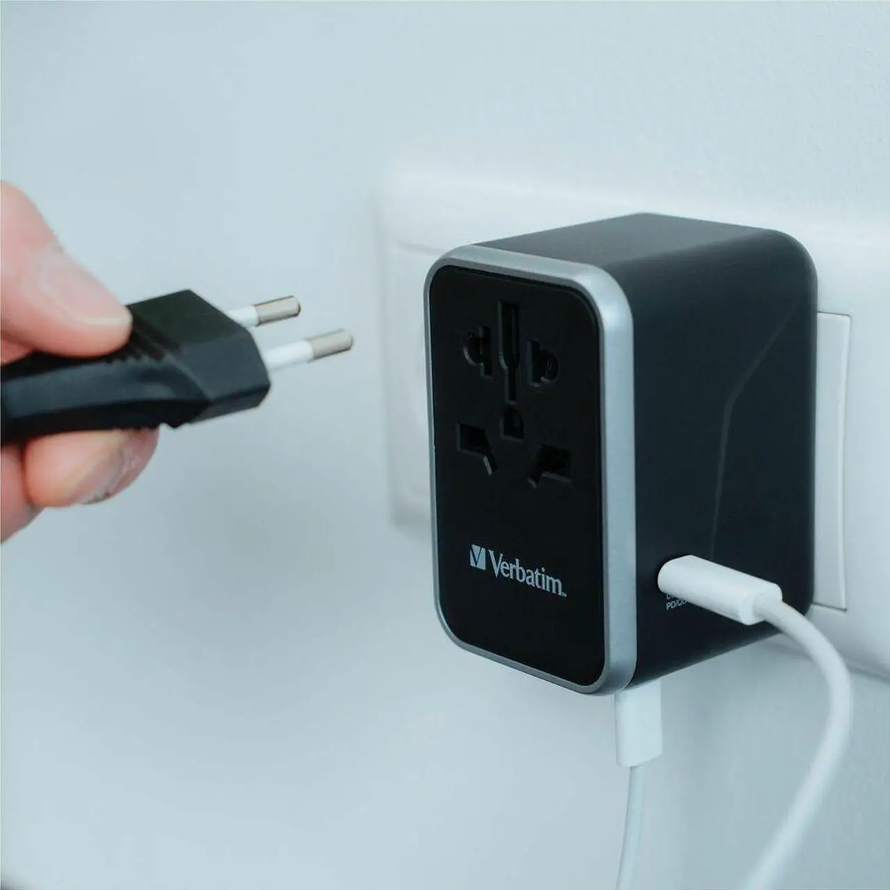 Alt view image 7 of 8 - Verbatim UTA-04 Universal Travel Adapter 61W - USB -C, USB-A - 61 W - 120 V AC, 230 V AC Input - 1