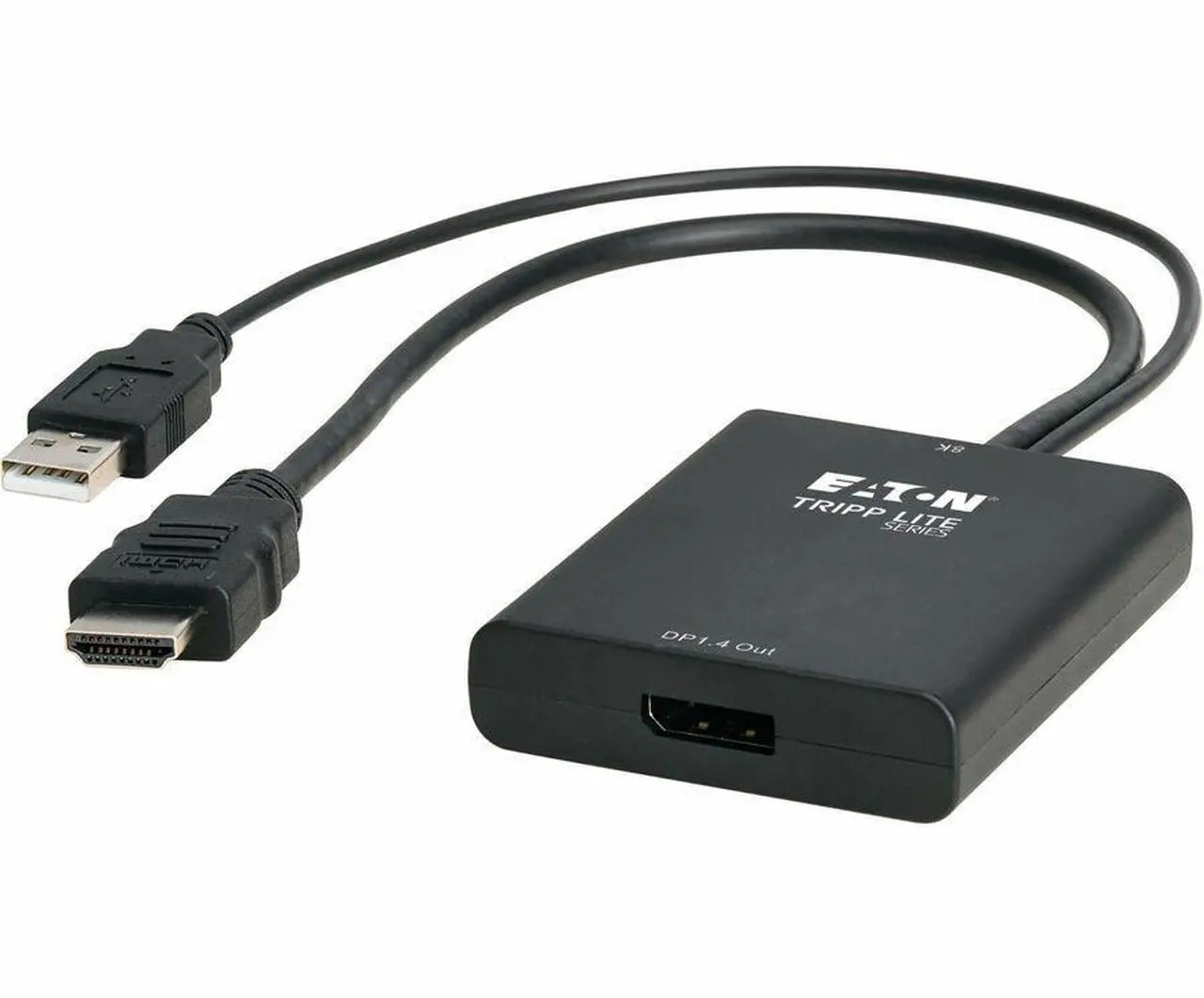 Alt view image 5 of 7 - Eaton Tripp Lite Series 8K HDMI to DisplayPort Active Converter (M/F) with USB Power, 1 ft. (0.3 m)